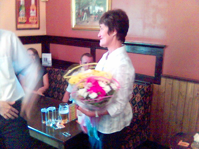 Doreen receives condolance flowers